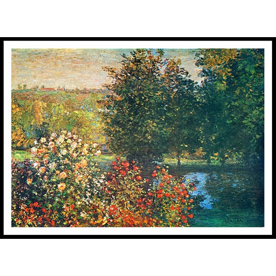 Roses in the Hoshede`s Garden at Montregon 1976, A New Print Of a Painting By Adolphe Monet